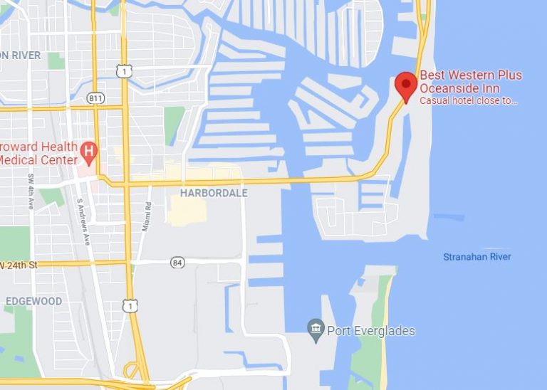 cruise port fort lauderdale map