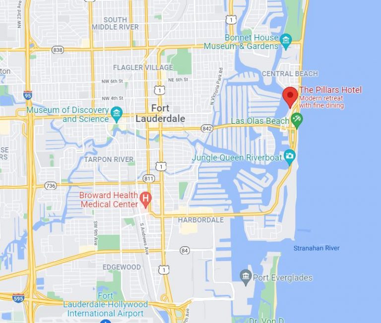 fort lauderdale cruise port area map